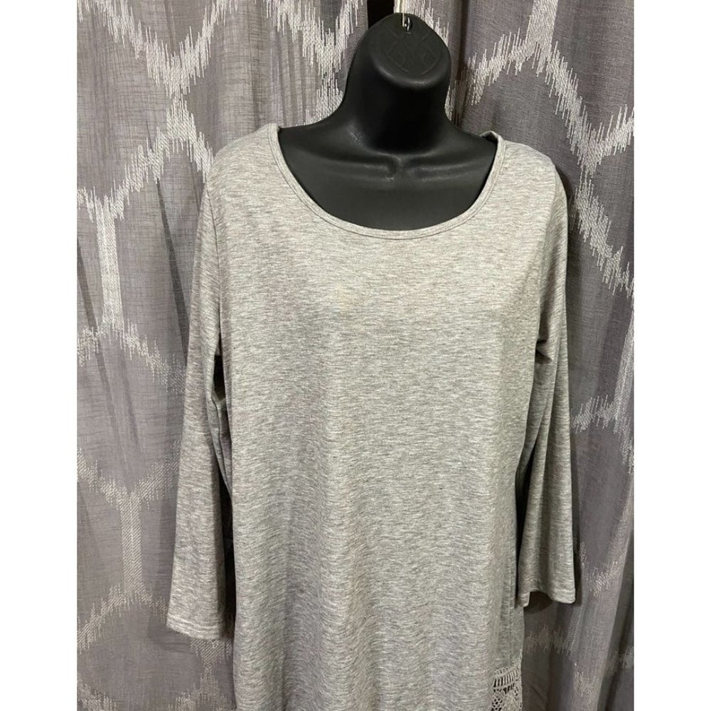 Dress shirt gray lace casul or maternity - Picture 7 of 7